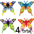 4 Butterfly Inflatable Inflate Party Blow Up Decor ~ Bright Colorful Butterflies