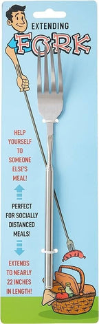 🍴 Funny Extending Fork – Steal Bites from Across the Table!