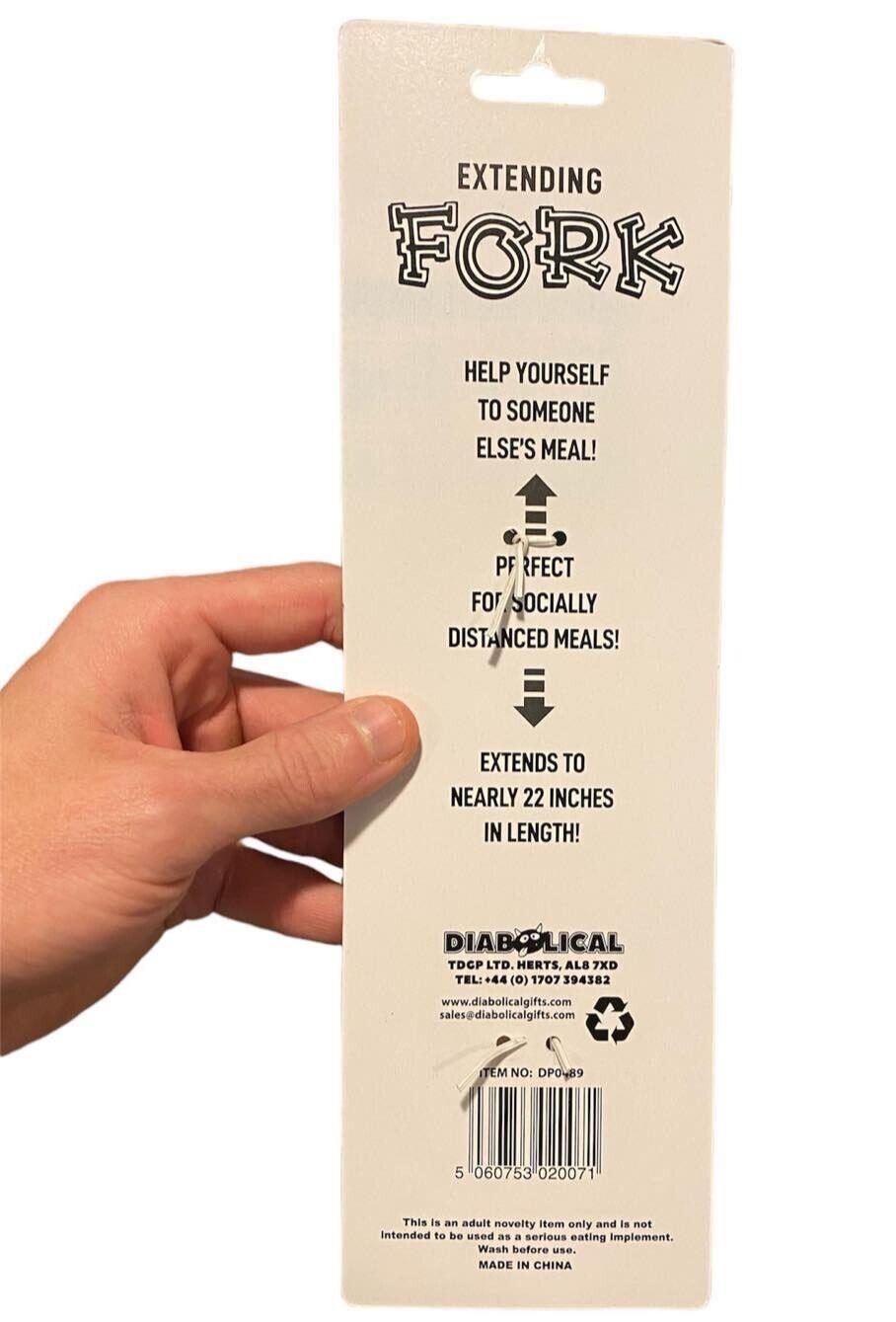 🍴 Funny Extending Fork – Steal Bites from Across the Table!