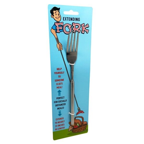 🍴 Funny Extending Fork – Steal Bites from Across the Table!