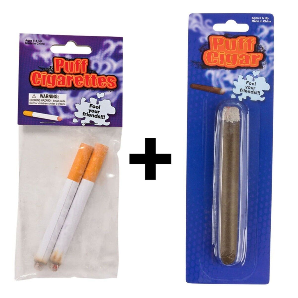 🚬 Puff Cigar + Puff Cigarettes (Combo Set) – Classic Gag Prop