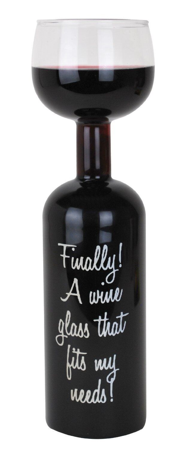 Ultimate Wine Bottle Glass Holds a Whole Bottle Drink 750ml - Big Mouth Toys 🍷