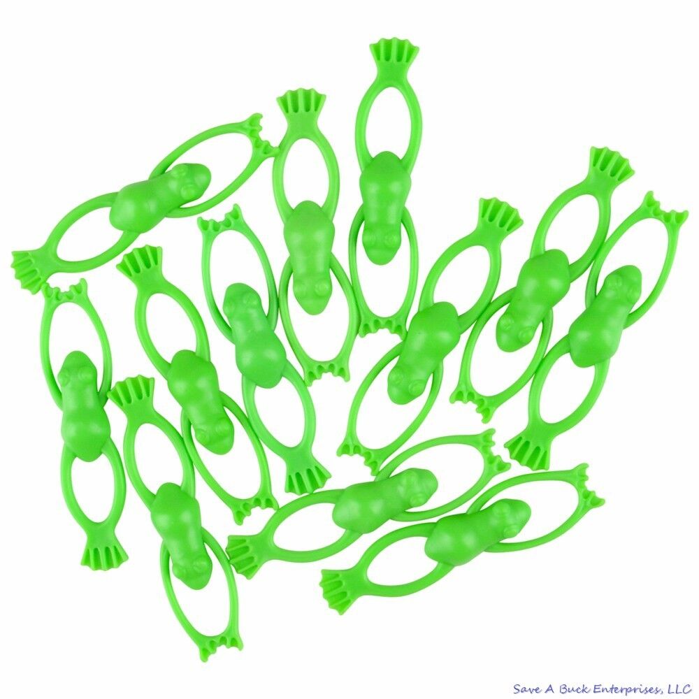 🐸 Bulk Set of 120 Frog Finger Slingshots – Stretch, Launch & Laugh!