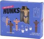 4-pk Mini Hunk Planter Statues - Sexy Muscles Garden Plant Pot Markers
