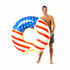 🇺🇸 USA Flag Donut Pool Tube Float – 4 Ft Inflatable by BigMouth Inc.