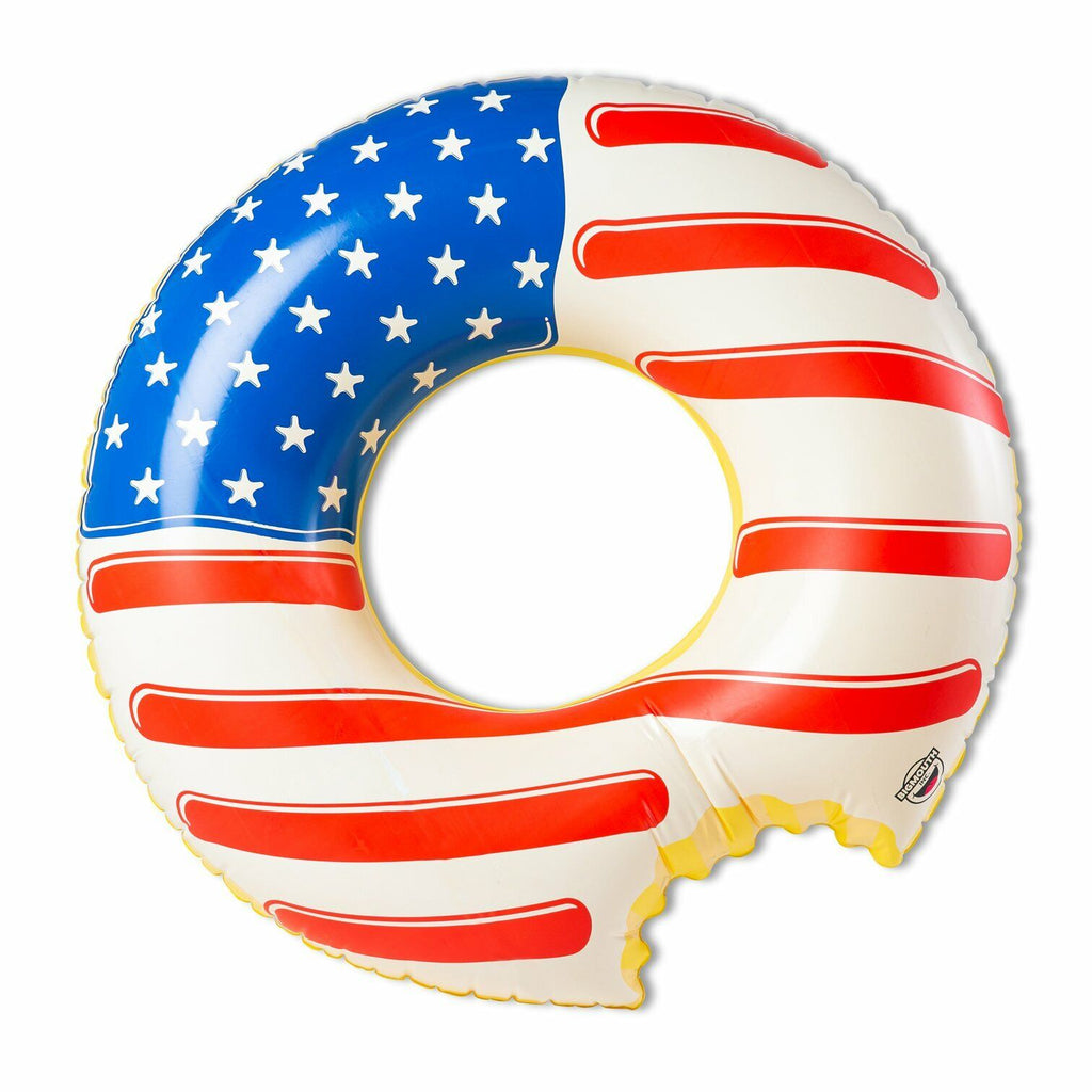 🇺🇸 USA Flag Donut Pool Tube Float – 4 Ft Inflatable by BigMouth Inc.