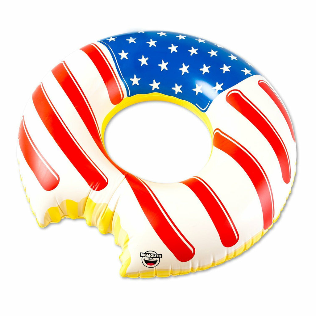🇺🇸 USA Flag Donut Pool Tube Float – 4 Ft Inflatable by BigMouth Inc.