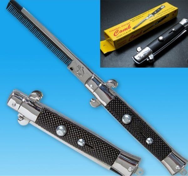 🕶️ Switchblade Pocket Combs – Wholesale 72-Pack (Retro Greaser Style)