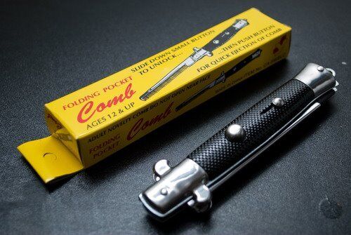 🕶️ Switchblade Pocket Combs – Wholesale 72-Pack (Retro Greaser Style)