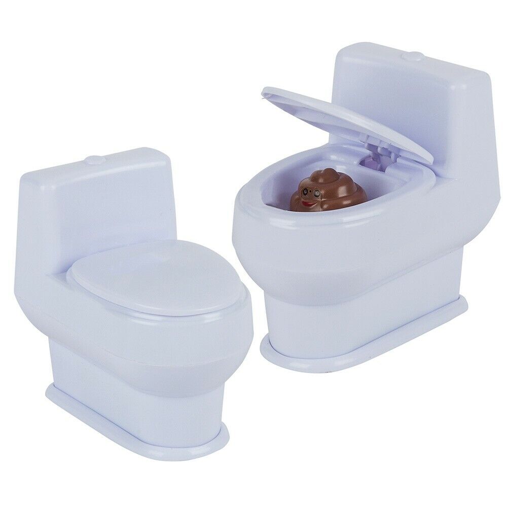 Mini Toilet Bowl 🚽 Squirt Water Gun Poop Turd ~ GaG Prank Classic Child Toy