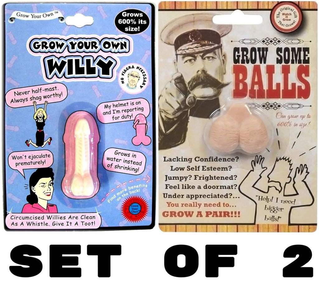 🍒 Grow a Pair + Grow a Pecker Combo Set – Hilarious Gag Gift Duo!