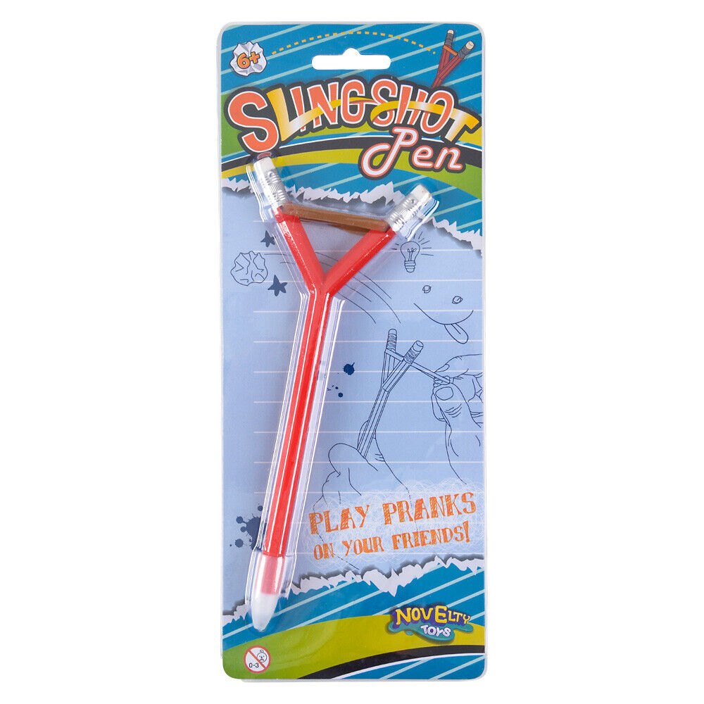 🖊️ 12-Pack Slingshot Pens – Fun Rubber Band Launcher + Blue Ink
