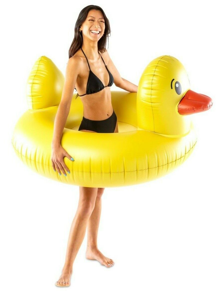 HUGE Rubber Ducky Pool Float – Giant 4FT Inflatable for Kids & Adults 🦆💦