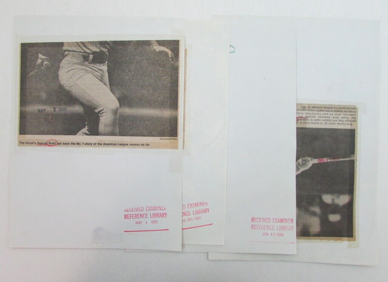 Lot of 10 George Brett Kansas City Royals 1980's-90's News Wire Photos 157377