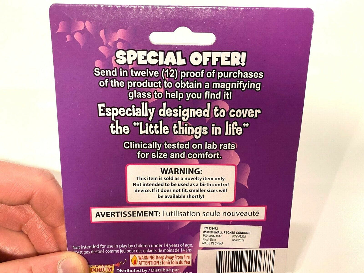 Small Pecker Condoms & Mini Willy Weener Cleaner Soap - Adult Gag Joke 🎁😂