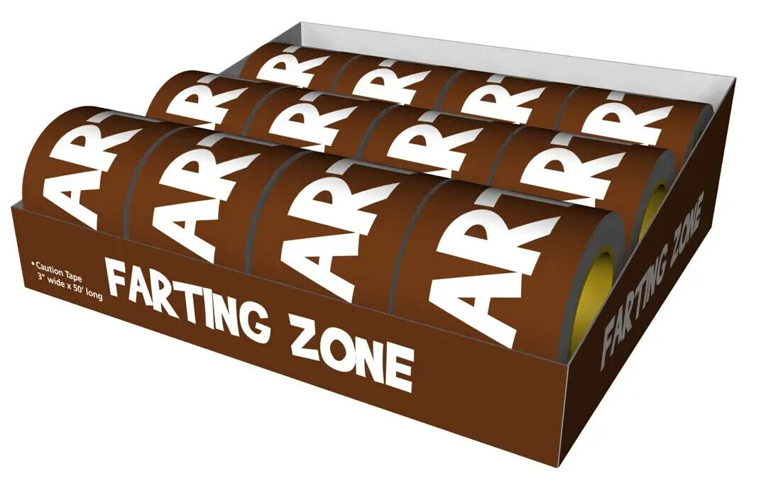 💨 FARTING ZONE Caution Tape – 50 Feet of Flatulent Fun!