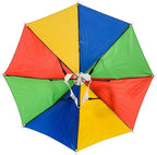 12 UMBRELLA HATS - Head Band Cap Rain Sun Shade Sports Beach  - Kids to Adults