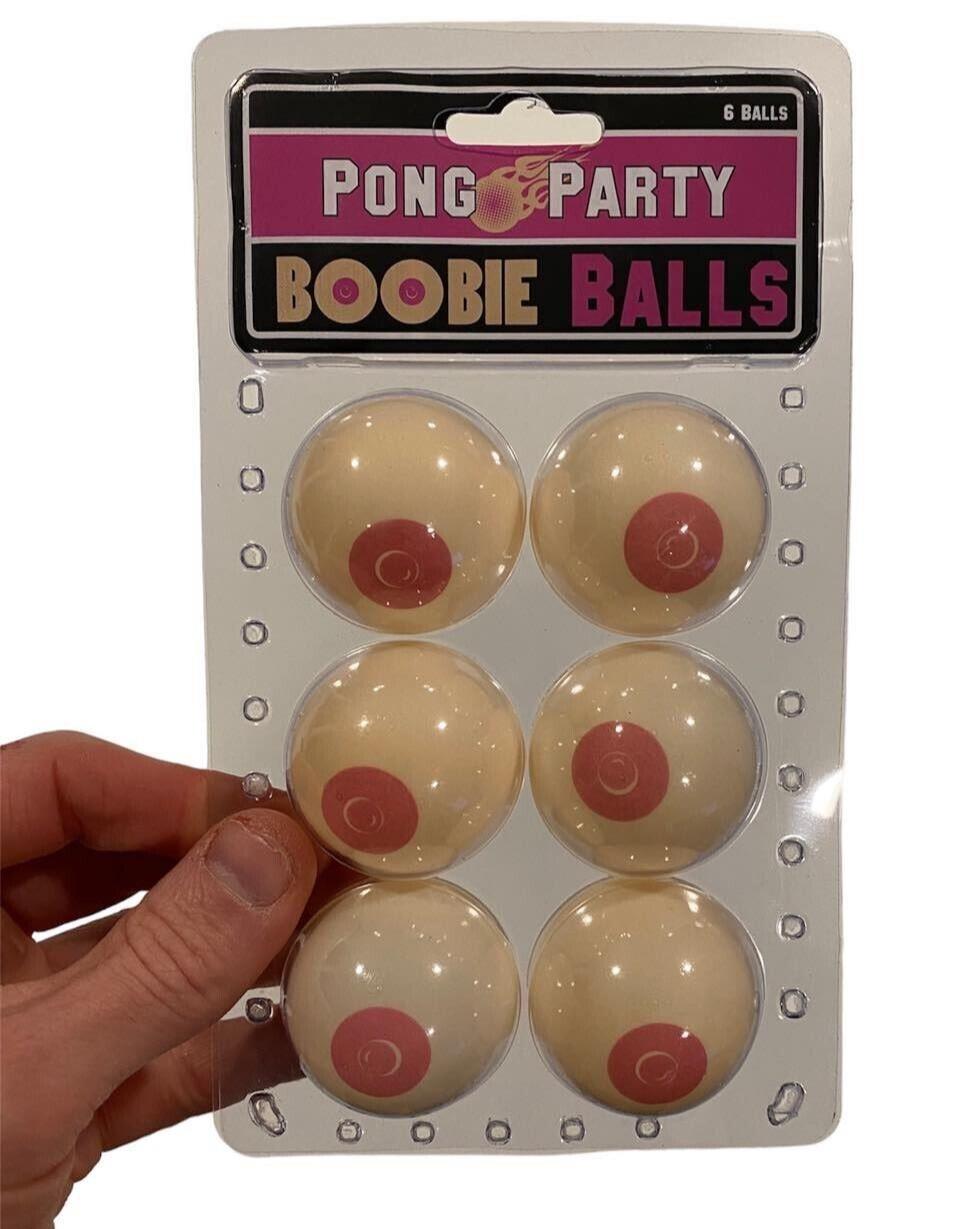 🏓 6-Pack Boobie Pong Balls – Hilarious Beer Pong or Ping Pong Gag Gift!