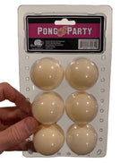 🏓 6-Pack Boobie Pong Balls – Hilarious Beer Pong or Ping Pong Gag Gift!