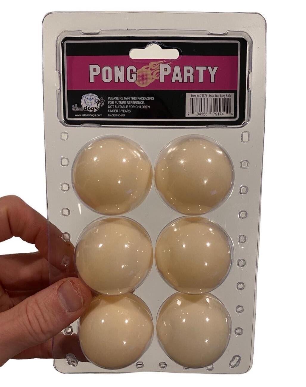 🏓 6-Pack Boobie Pong Balls – Hilarious Beer Pong or Ping Pong Gag Gift!