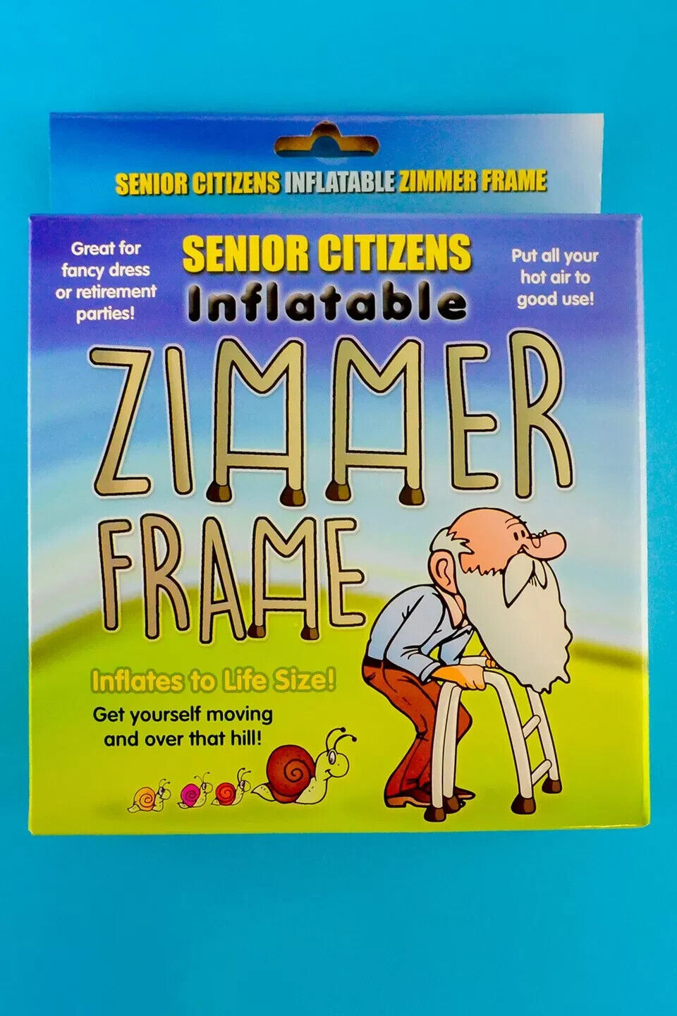 🧓 Inflatable Walker Gag Gift – Hilarious Over-the-Hill Prop!