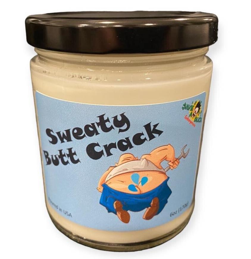 💨 Sweaty Butt Crack Scented Candle – USA Made Gag Gift