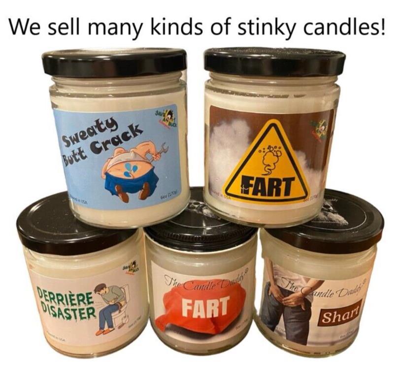 💨 Sweaty Butt Crack Scented Candle – USA Made Gag Gift