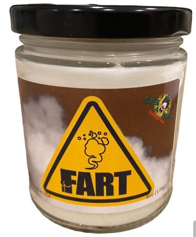 💨 "FART" Scented Candle – USA-Made Gag Gift Horror in a Jar