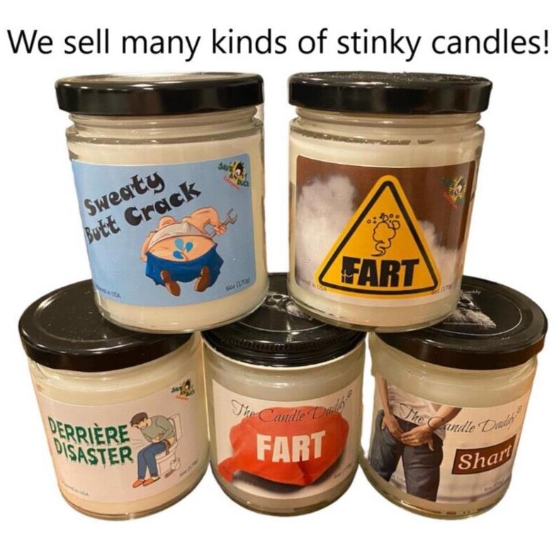 💨 "FART" Scented Candle – USA-Made Gag Gift Horror in a Jar