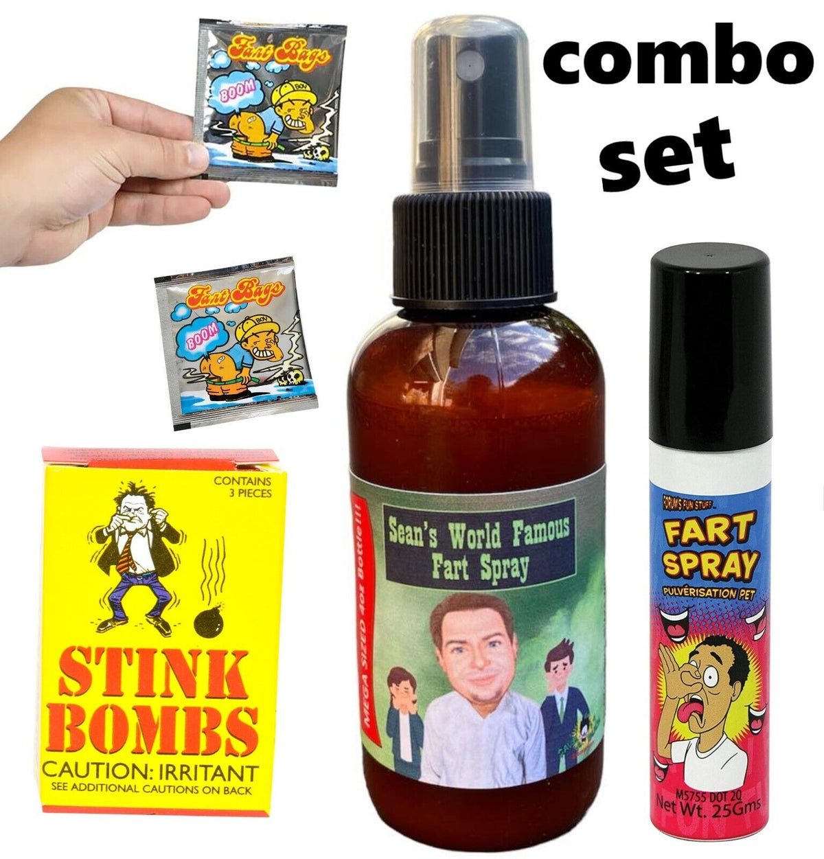 Ultimate Fart & Stink Bomb Prank Combo Set – Mega-Sized Farts, Bombs & Spray Gags 💨🤣