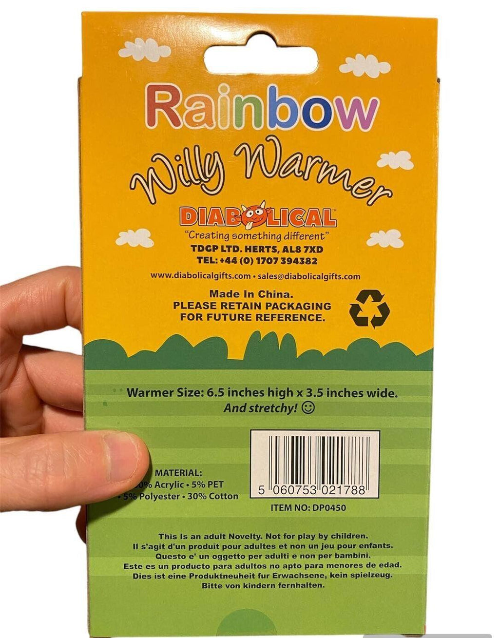 🌈 Rainbow Willy Warmer – Pride Edition by Diabolical Novelties