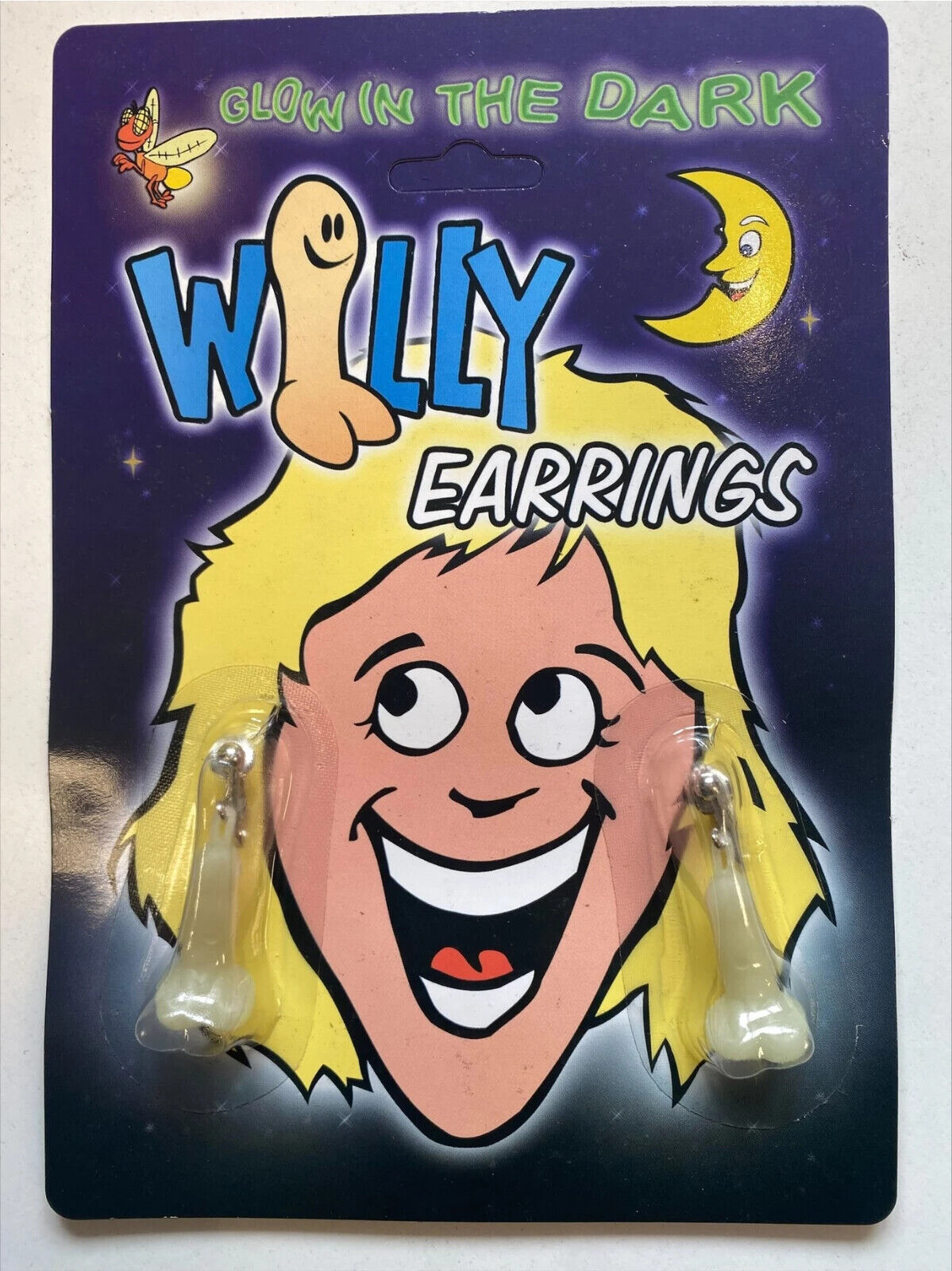 💡 Glow-in-the-Dark Willy Earrings – Gag Gift Pair