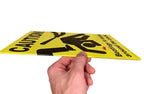 Metal Tin Sign "Caution: Beatings Around Clock" Funny Office Bedroom Decor #A-101