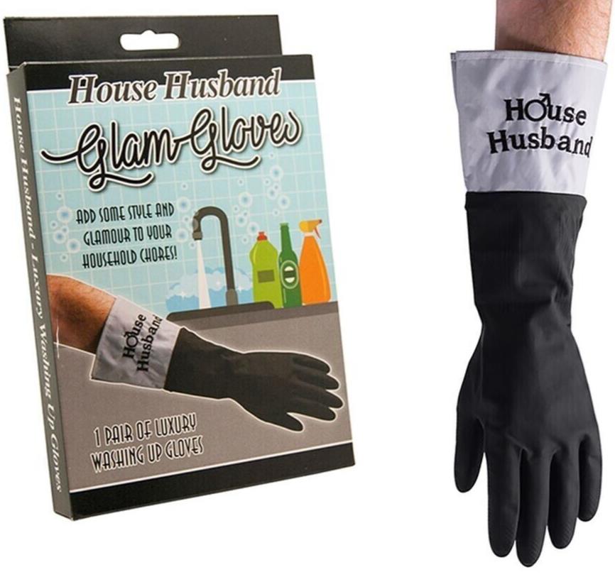 House Husband Glam Gloves – Manly Dishwashing with Style! 💪🧼✨