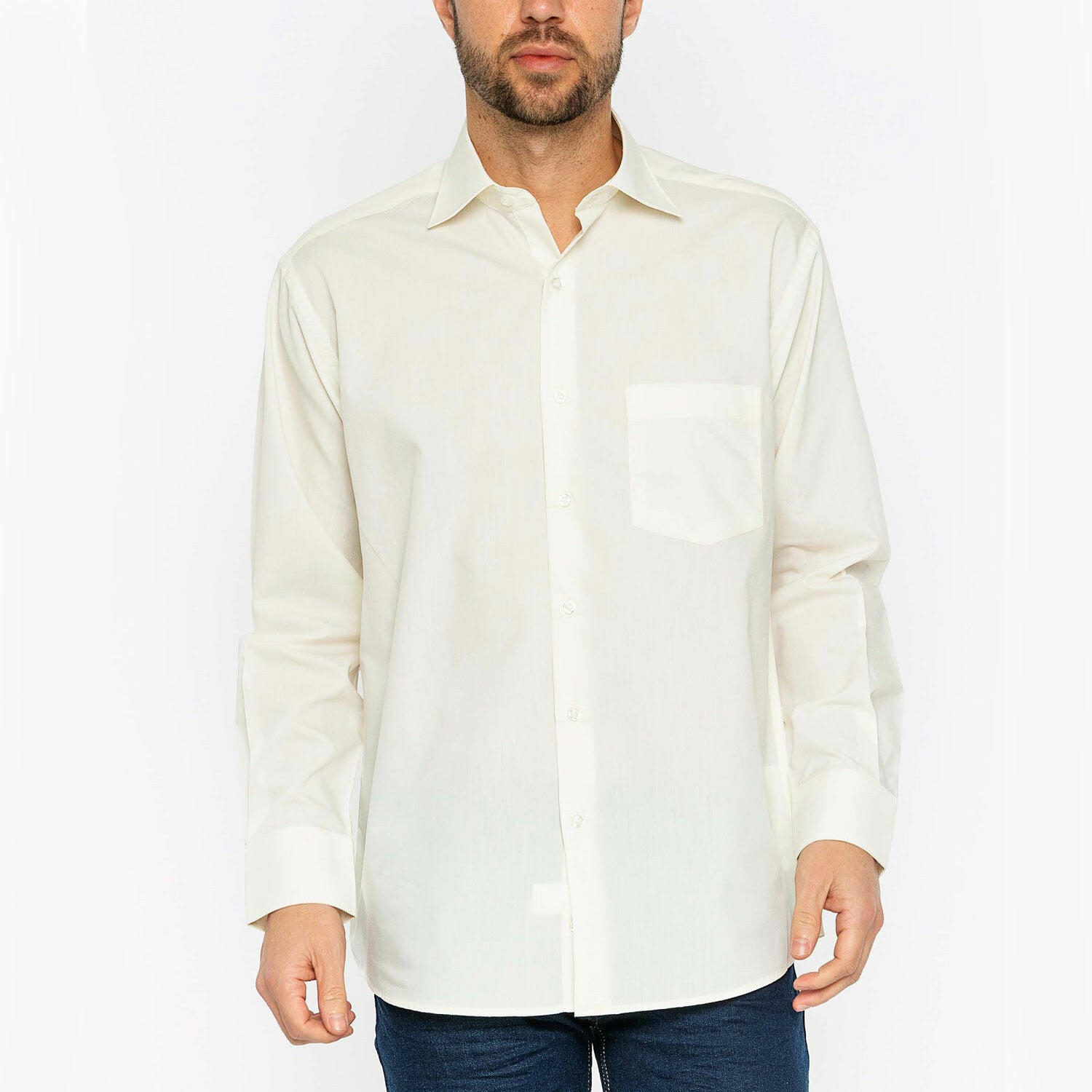 Leon Button Up Shirt // Ecru