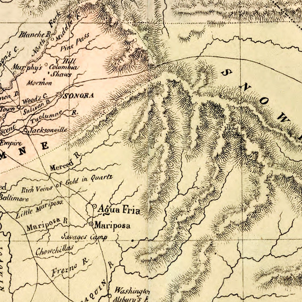 Vintage Map of California 1851