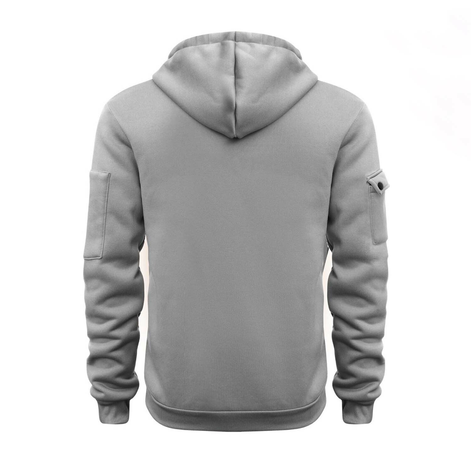 Utility Fleece Hoodie // Light Grey