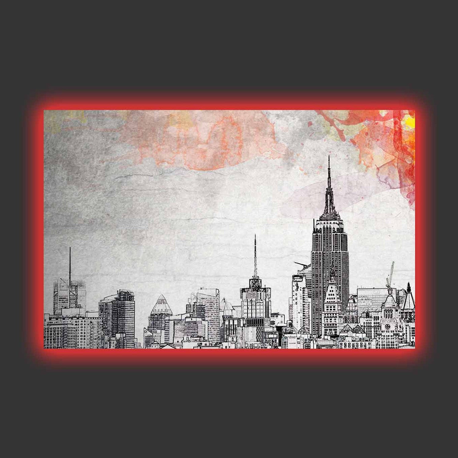 Watercolor City Scape