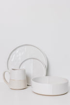 Sonnet Dinner Plate - Matte White/Glossy White - Set of 6