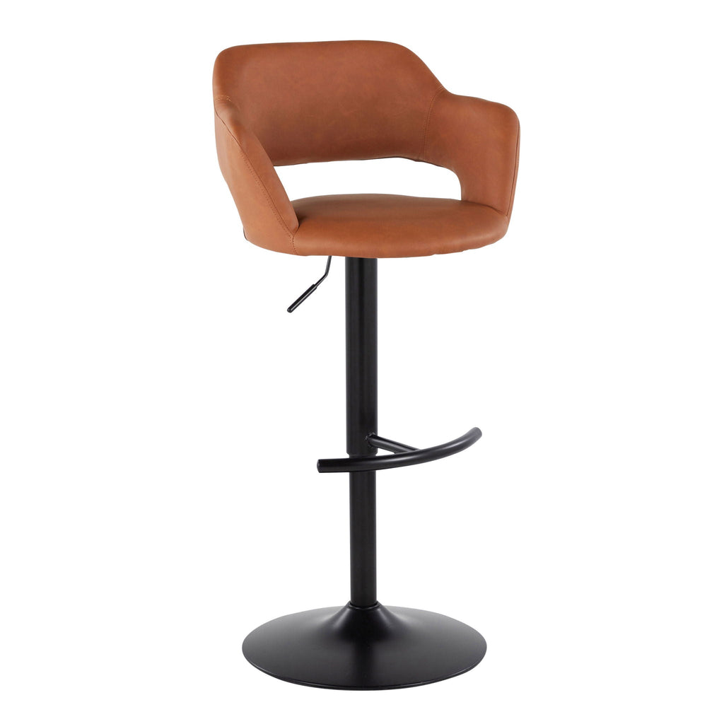 Margarite - Contemporary Adjustable Barstool With Swivel (Set of 2)