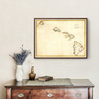 Vintage Map of Hawaii 1893