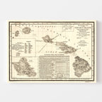 Vintage Map of Hawaii 1893