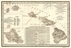Vintage Map of Hawaii 1893