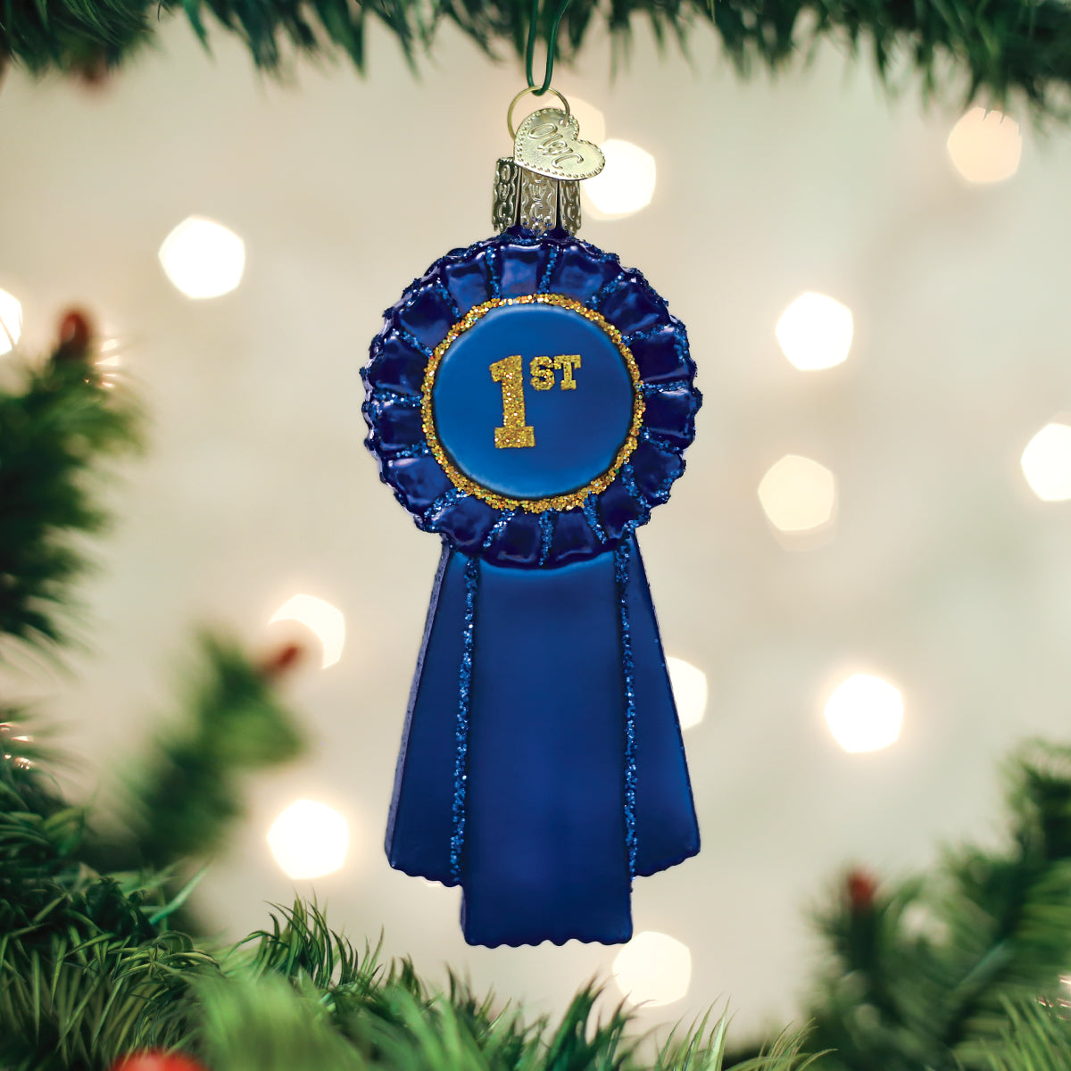Blue Ribbon Ornament