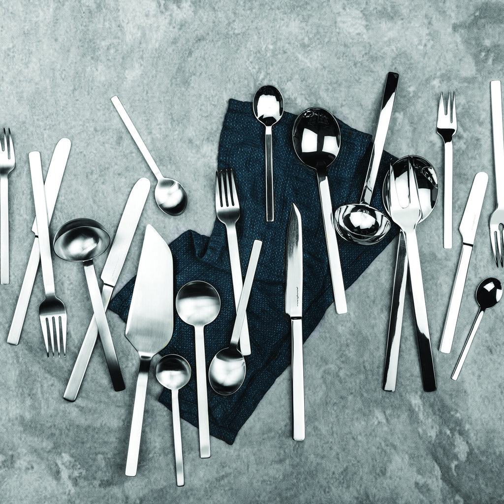 Stile By Pininfarina Flatware  Set with Steak Knife - 5 Pcs. - Mirror