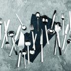 Stile By Pininfarina Flatware  Set with Steak Knife - 5 Pcs. - Mirror