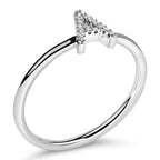 10K White Gold Diamond Accent Initial “A-Z” Ring
