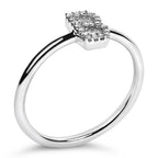 10K White Gold Diamond Accent Initial “A-Z” Ring