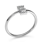 10K White Gold Diamond Accent Initial “A-Z” Ring