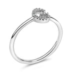10K White Gold Diamond Accent Initial “A-Z” Ring